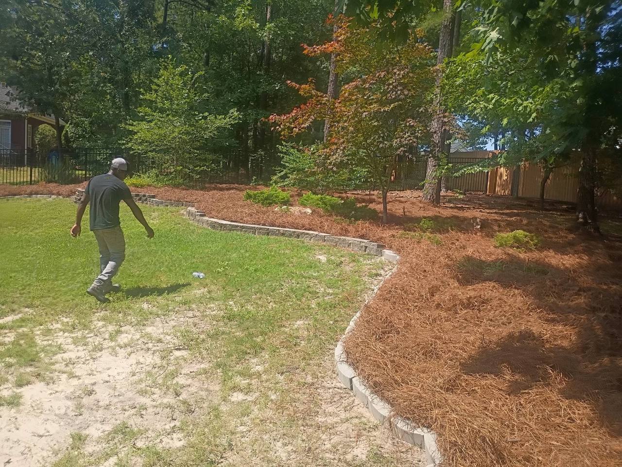 Jay Smith on a landscaping job site in Columbia SC